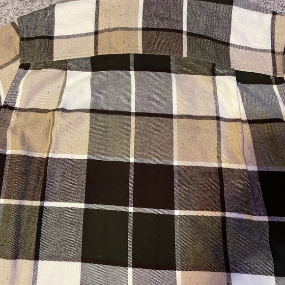 dressbarn women’s zipper coat plaid tan/cream/brown/black size large - Picture 11 of 11